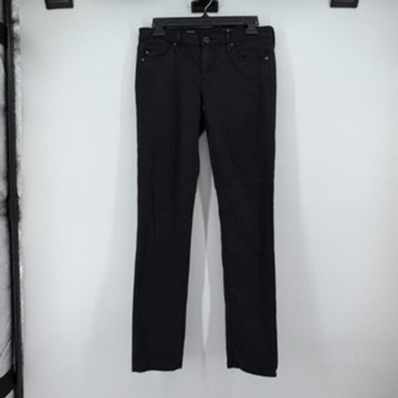 AG Adriano Goldschmied The Stilt Cigarette Leg Black Jeans Women's 27R - Picture 2 of 9